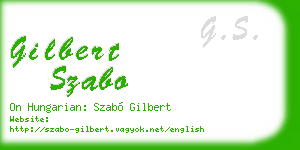 gilbert szabo business card