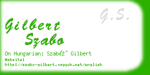 gilbert szabo business card